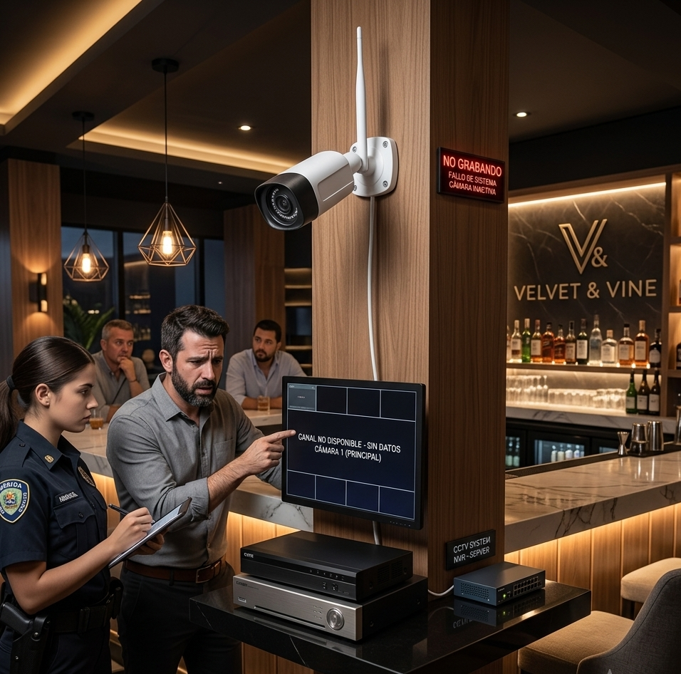 Me han robado en el bar y las cámaras no grabaron nada