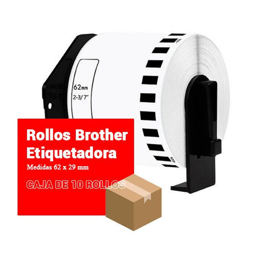 10 Rollos Brother Etiquetadora