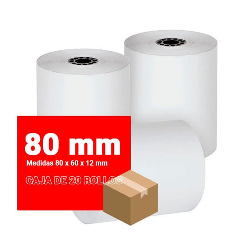 20 Rollos de 80 mm