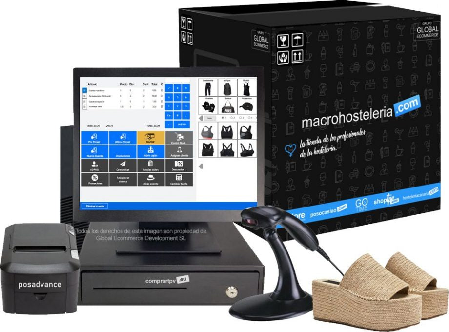 TPV Comercio TÁCTIL 17"Reacondicionado + accesorios nuevos