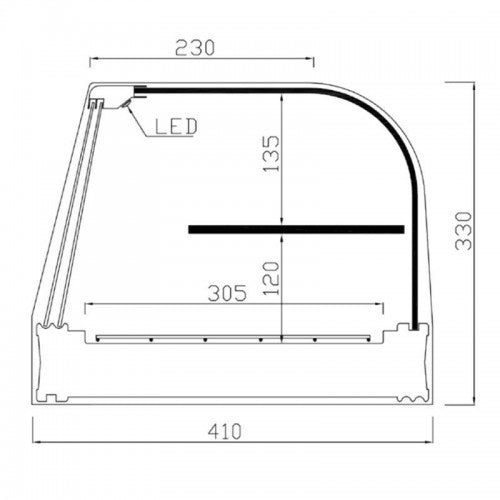 Vitrina Para Tapas Frias FR-200IE Ancho 1926