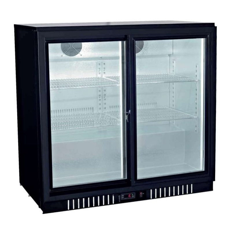 Botellero Expositor Contramostrador 2 puertas correderas de 900x520x900h Pekin