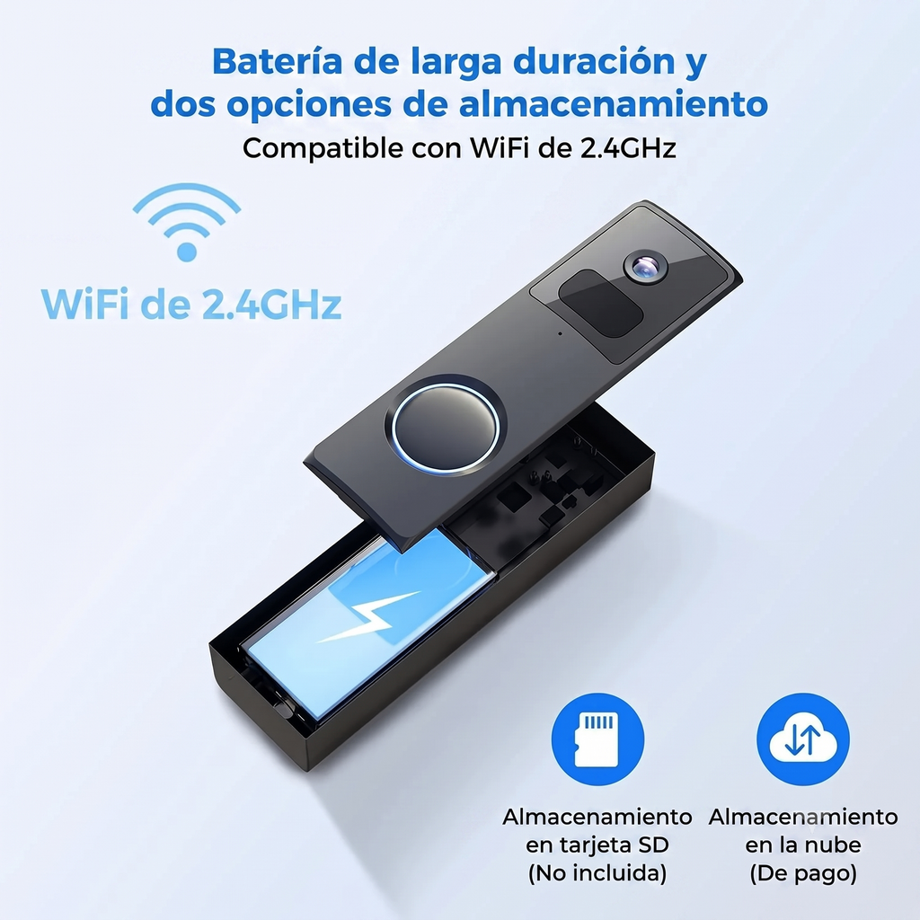 Videoportero WiFi Inteligente con Cámara y Control desde el Móvil