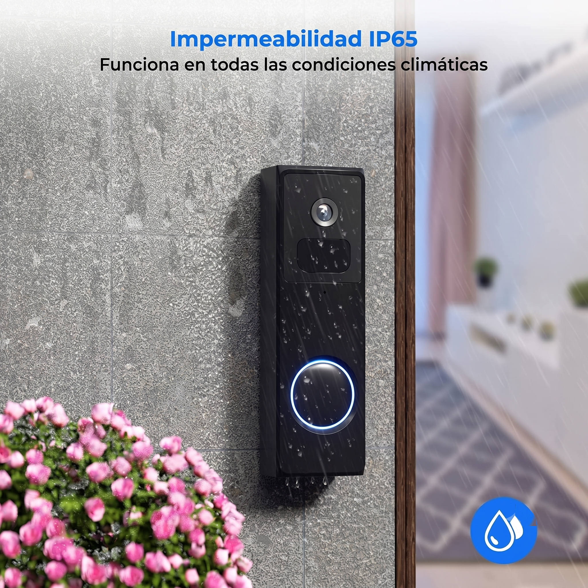 Videoportero WiFi Inteligente con Cámara y Control desde el Móvil