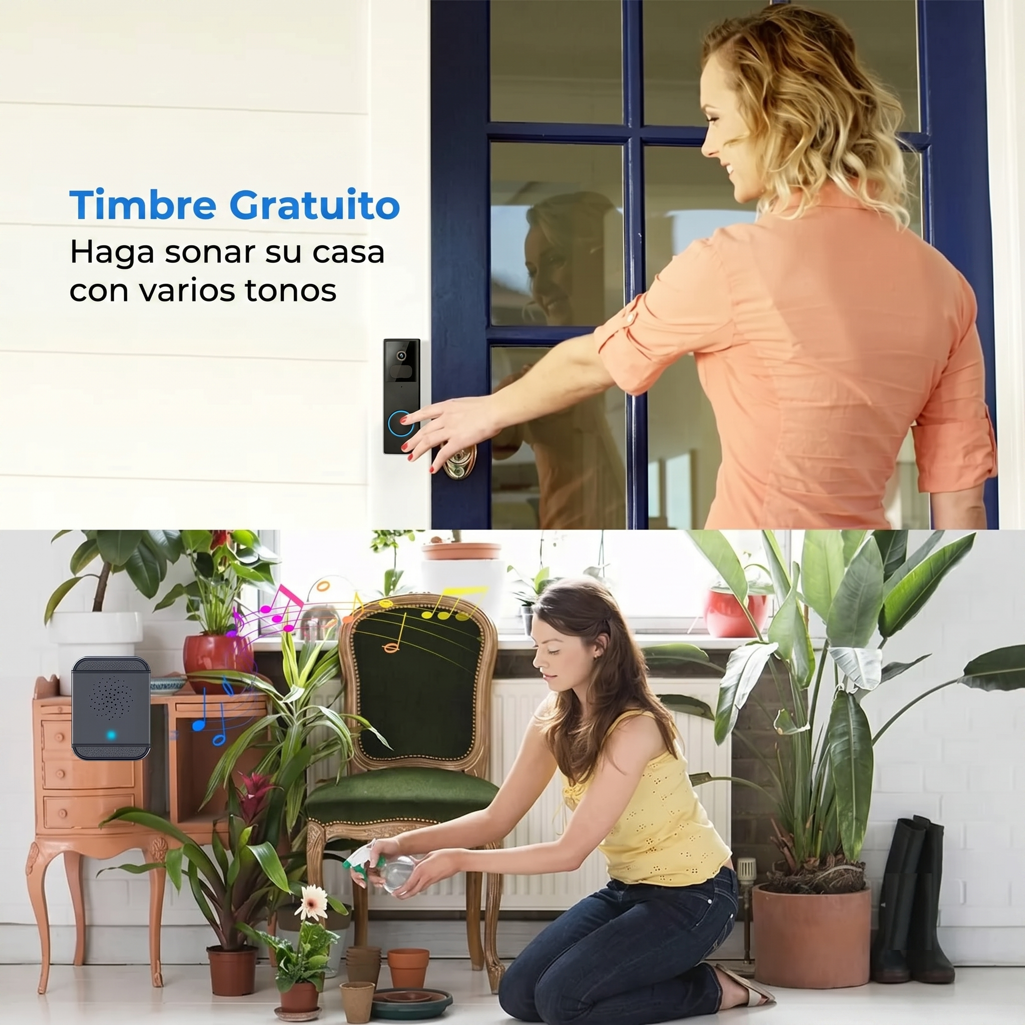 Videoportero WiFi Inteligente con Cámara y Control desde el Móvil