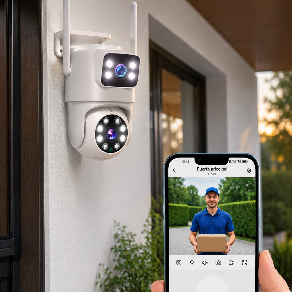 Cámara de seguridad solar para el hogar — Vigila tu casa desde cualquier lugar, sin cables y sin facturas de luz