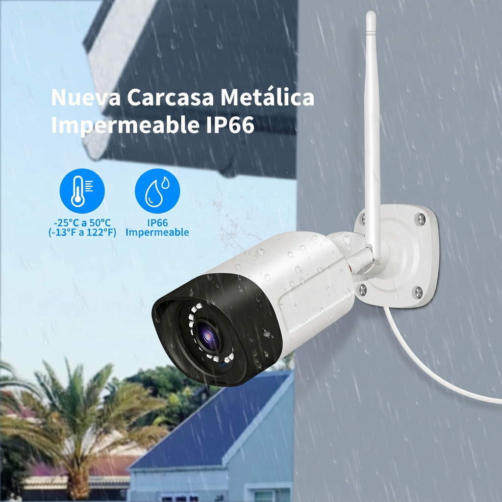 Cámara de seguridad exterior 5MP — Vigila tu casa en color, de día y de noche