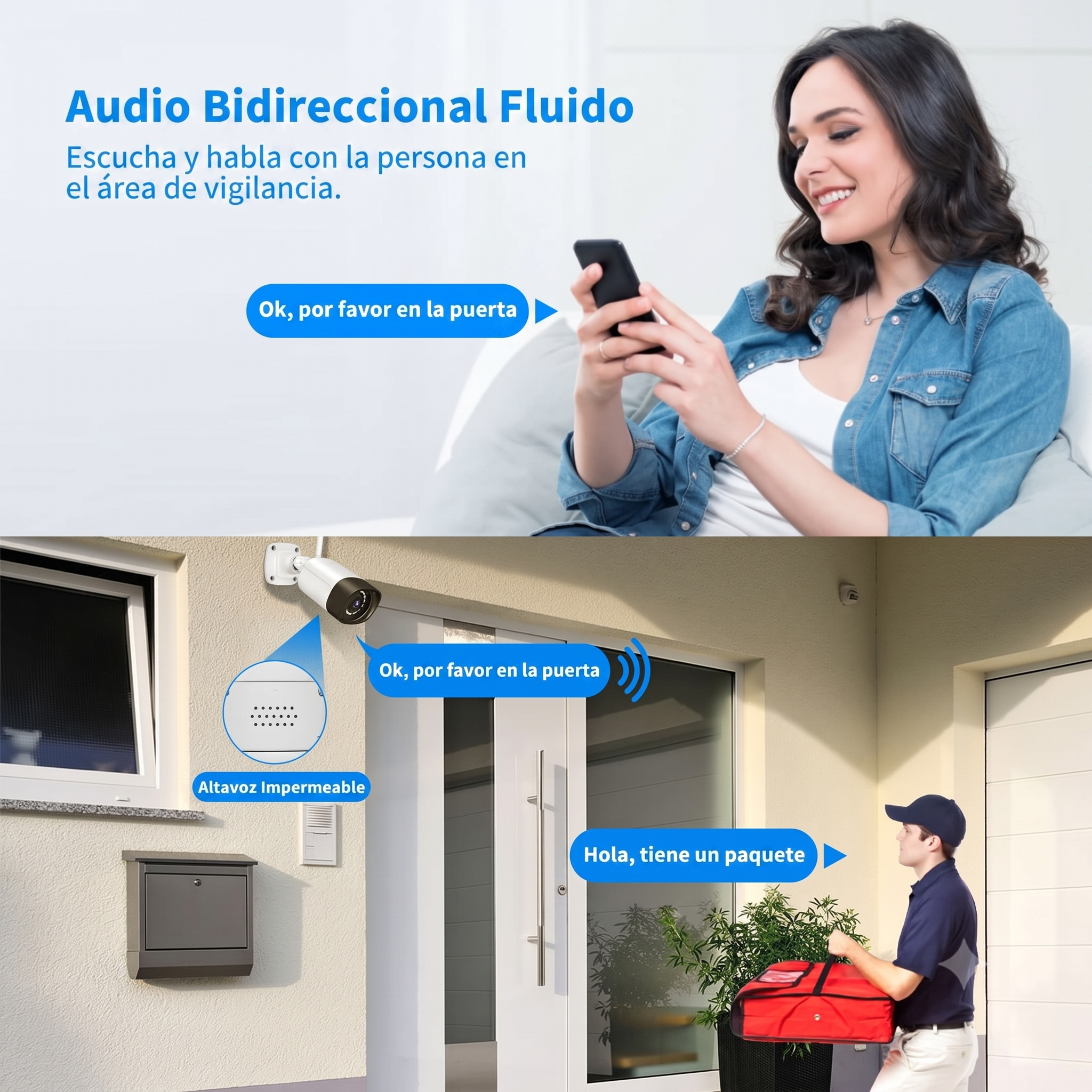 Cámara de seguridad exterior 5MP — Vigila tu casa en color, de día y de noche