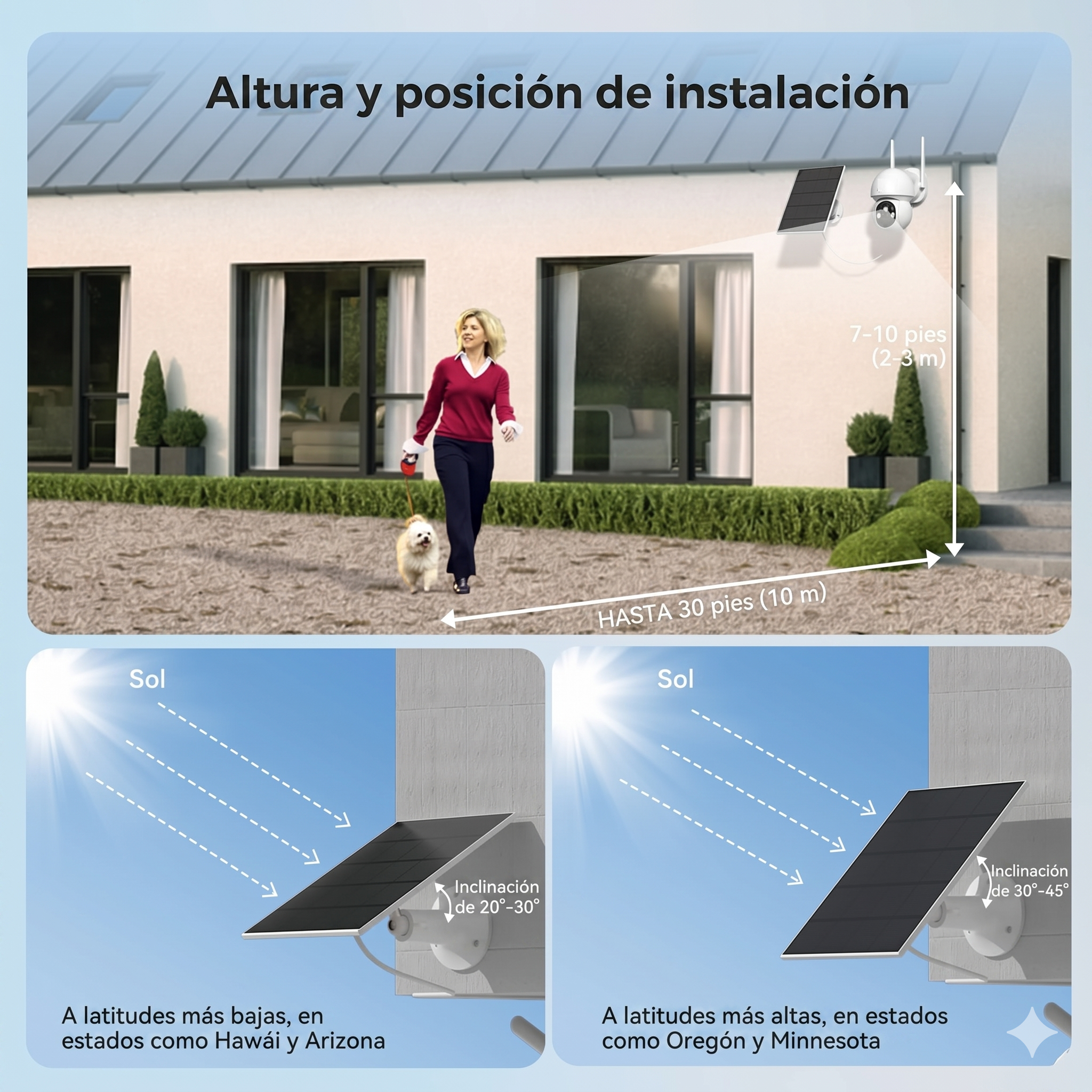 Cámara de seguridad solar - Vigilancia 24 horas sin cables ni facturas de luz