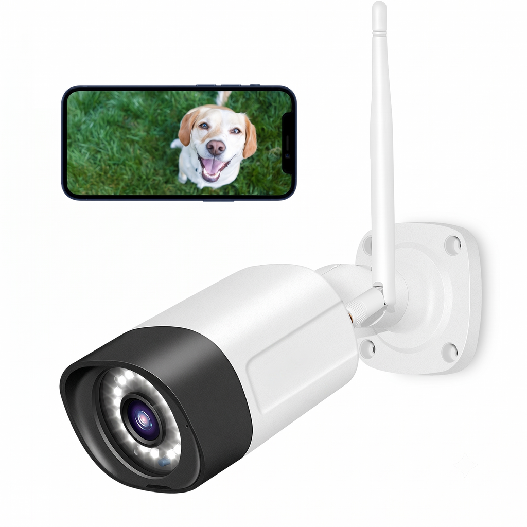 Cámara de seguridad exterior 5MP — Vigila tu casa en color, de día y de noche
