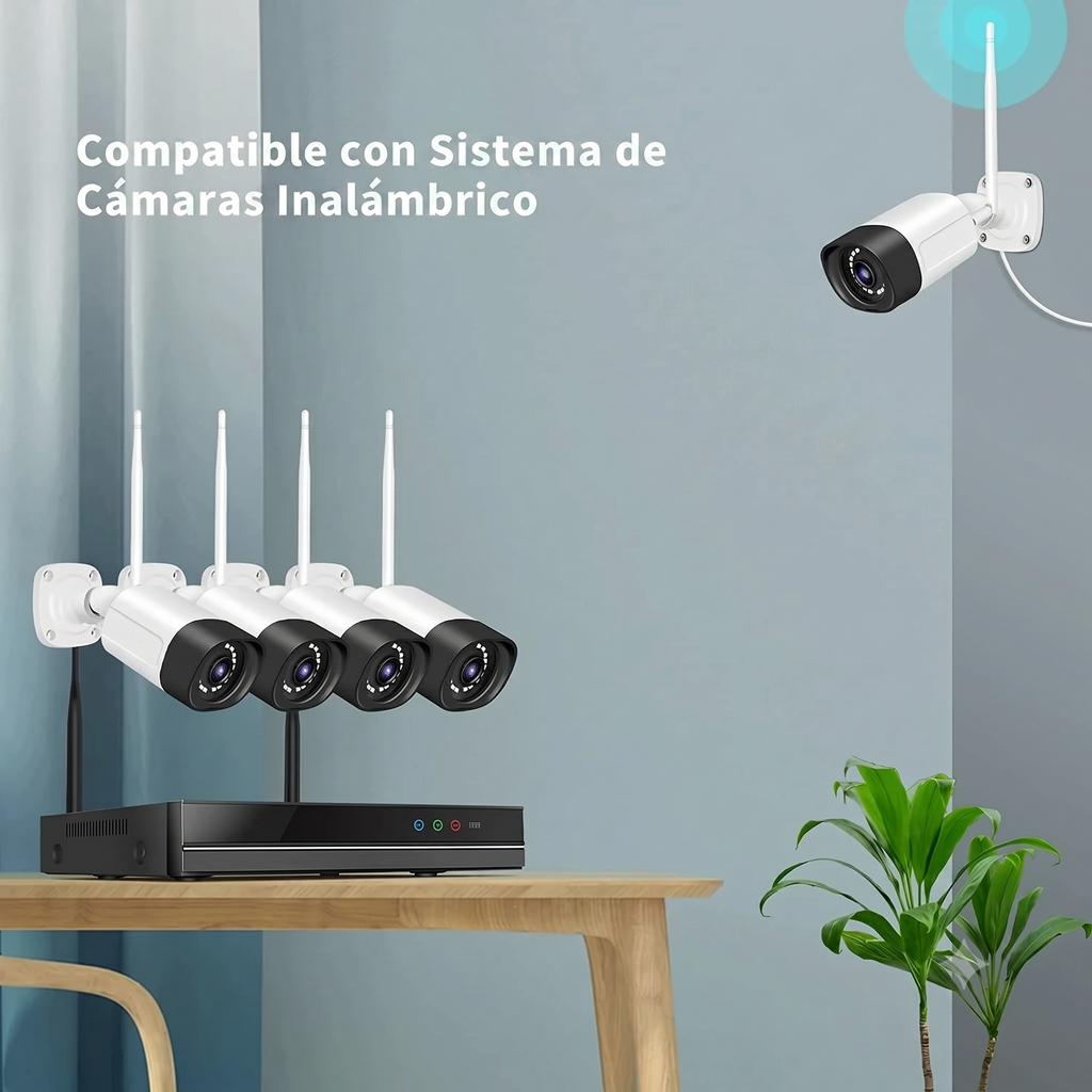 Cámara de seguridad WiFi 5MP para hostelería | Interior y exterior | Sin cuotas