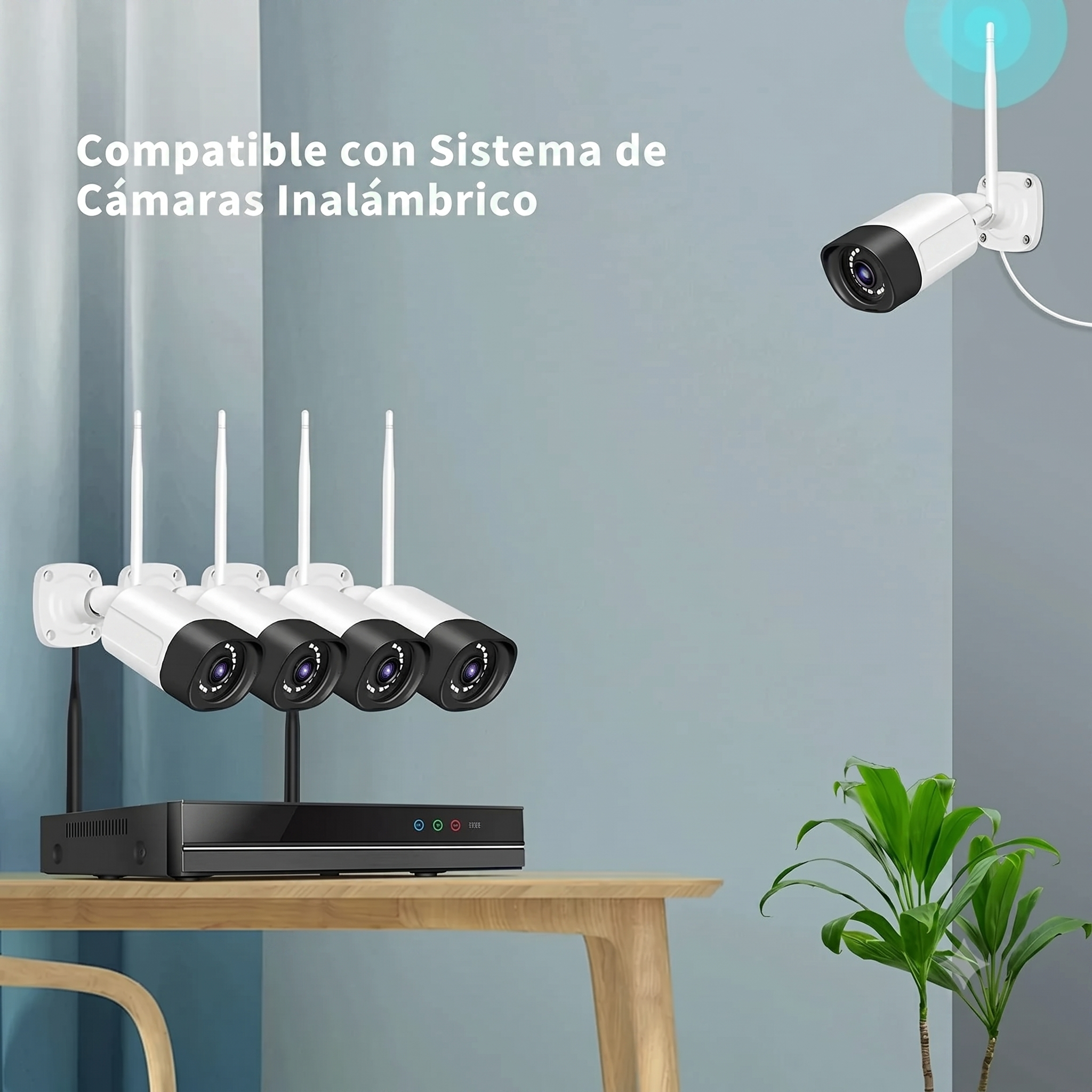 Cámara de seguridad WiFi 5MP para hostelería | Interior y exterior | Sin cuotas