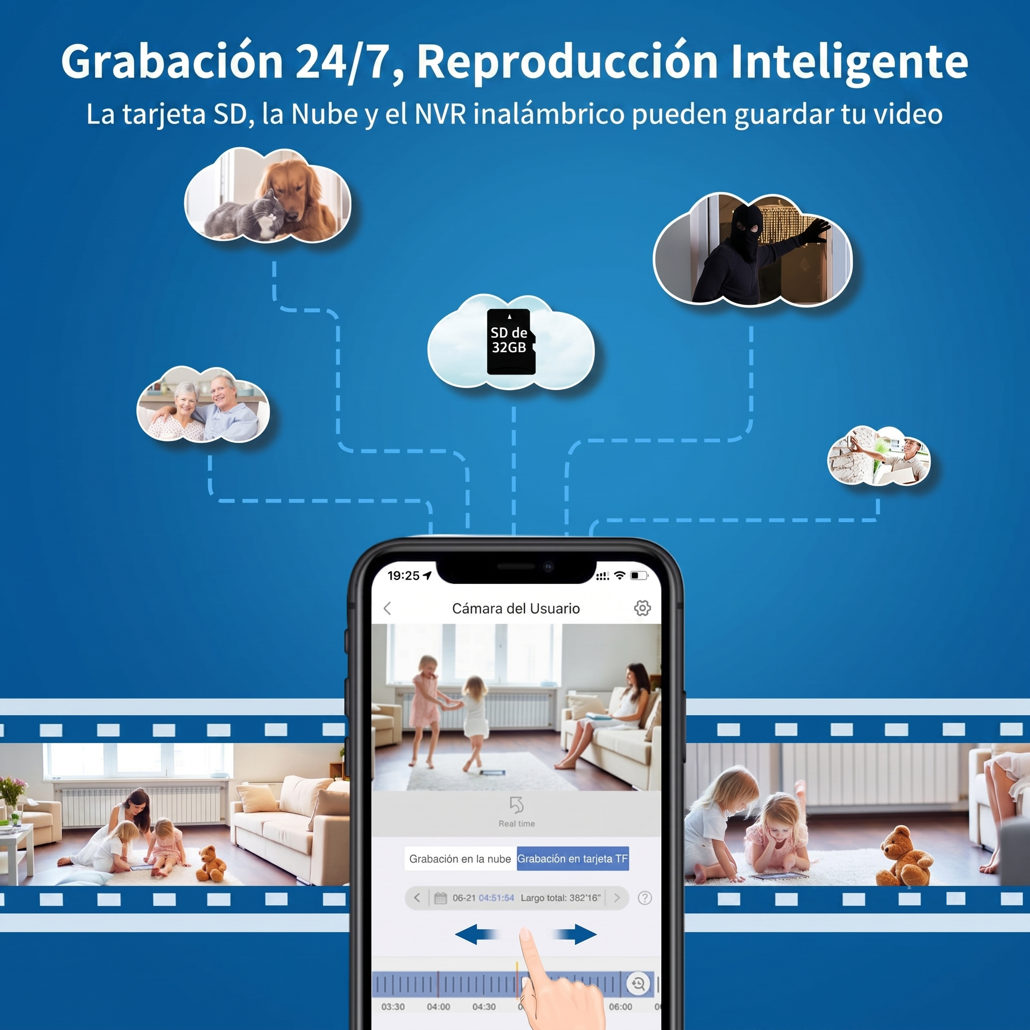 Cámara de seguridad exterior 5MP — Vigila tu casa en color, de día y de noche