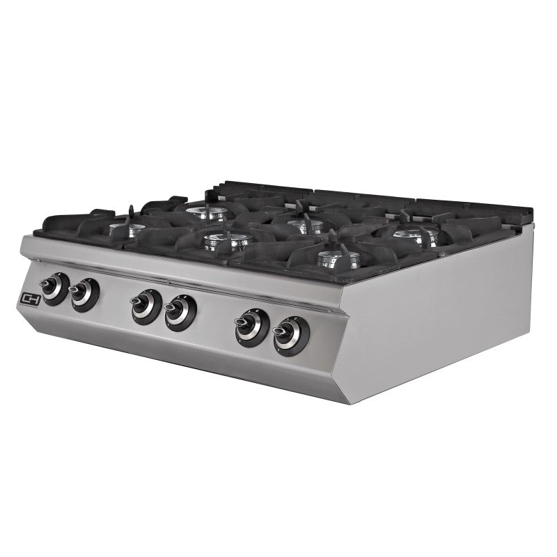 Cocina a Gas de Sobremesa 6 Fuegos | Serie 900 Estambul (52,44 kW)