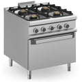 Cocina a Gas Magistra Plus 900 | 4 Fuegos (36 kW) + Horno Eléctrico Profesional