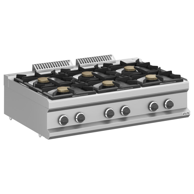 Cocina a Gas 6 Fuegos Sobremesa (33 kW) | MFB711TXS MAGISTRA PLUS 700