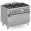 Cocina a Gas Magistra Plus 700 | 6 Fuegos (33 kW) + Horno Gas Extra Grande