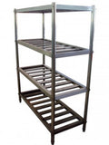 Estantería de acero inoxidable con estantes de tubo EP201T-1500