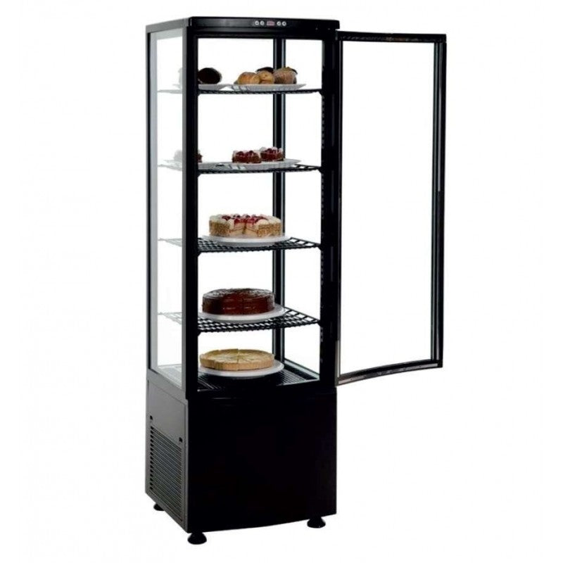 Expositor refrigerado 4 caras 238L negro 515x485x1715h Pekín