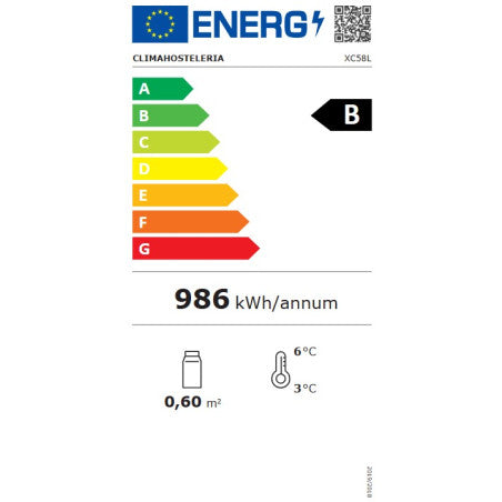 Expositor Refrigerado 4 Caras 58L Blanco o Negro de 447x400x819h mm