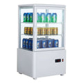 Expositor Refrigerado 4 Caras 58L Blanco o Negro de 447x400x819h mm