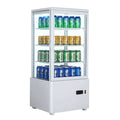 Expositor Refrigerado 4 Caras 78L Blanco o Negro de 447x400x969h mm