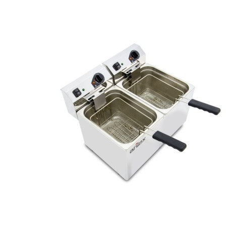 Freidora eléctrica evolution capacidad 10+10L, potencia 3,5+3,5 kw monofásica con contactor