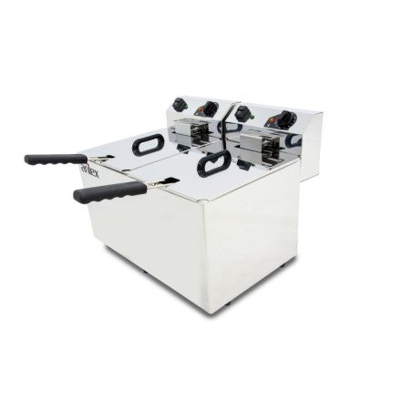 Freidora eléctrica evolution capacidad 10+10L, potencia 3,5+3,5 kw monofásica con contactor
