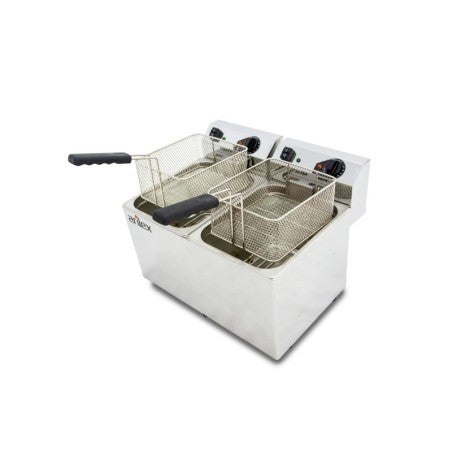 Freidora eléctrica evolution capacidad 10+10L, potencia 3,5+3,5 kw monofásica con contactor