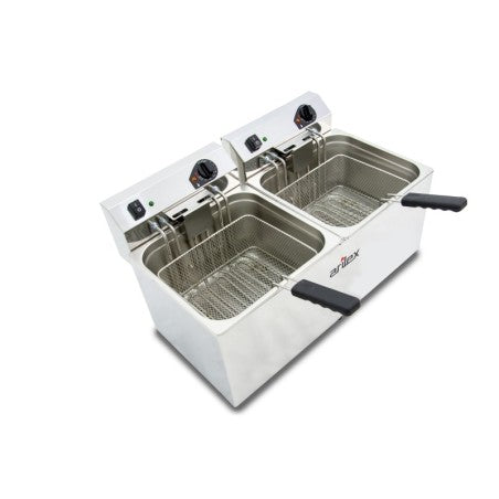 Freidora eléctrica evolution capacidad 12+12L, potencia 7,5+7,5 kw trifásica con contactor