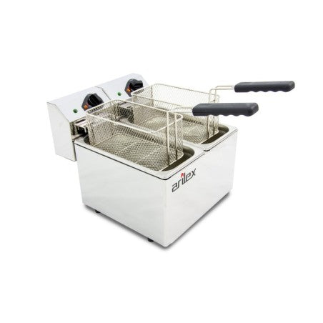 Freidora eléctrica Evolution sin grifo capacidad 5+5 litros-potencia 3+3 kw monofásica