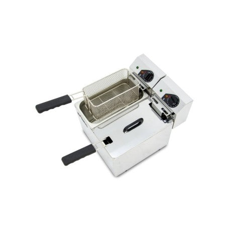 Freidora eléctrica Evolution sin grifo capacidad 5+5 litros-potencia 3+3 kw monofásica