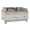 Frytops a gas 35 cm+ Barbacoa en acero de 15 mm con baño de cromo duro