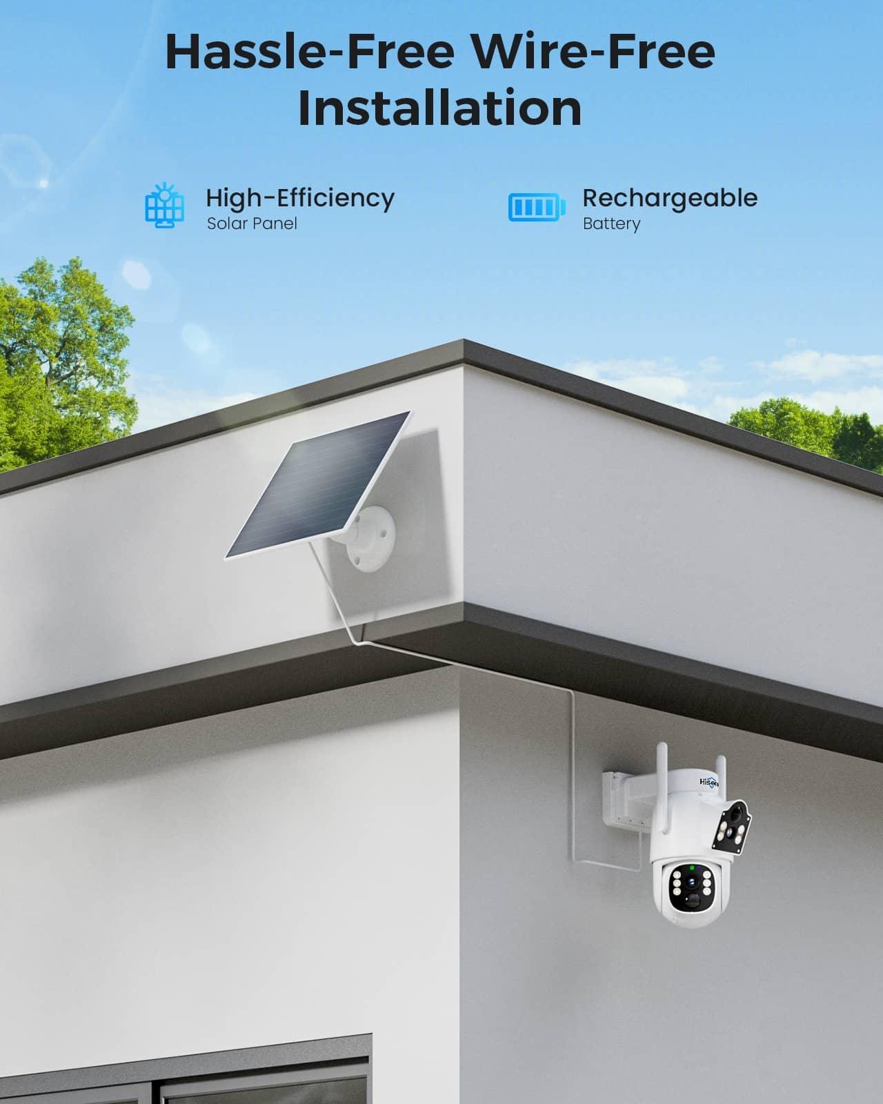 Cámara de seguridad solar para el hogar — Vigila tu casa desde cualquier lugar, sin cables y sin facturas de luz
