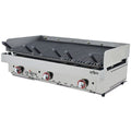 Parrilla vasca a gas profesional ARILEX con piedra volcánica con medidas 1305x590x345