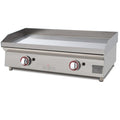 Plancha a gas 80 cm ARILEX en acero 15 mm con baño cromo duro 80 PGNC