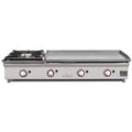 Plancha a gas 80 cm en acero rectificado 15 mm y fogón 6 Kw ARILEX 120 PGRFN