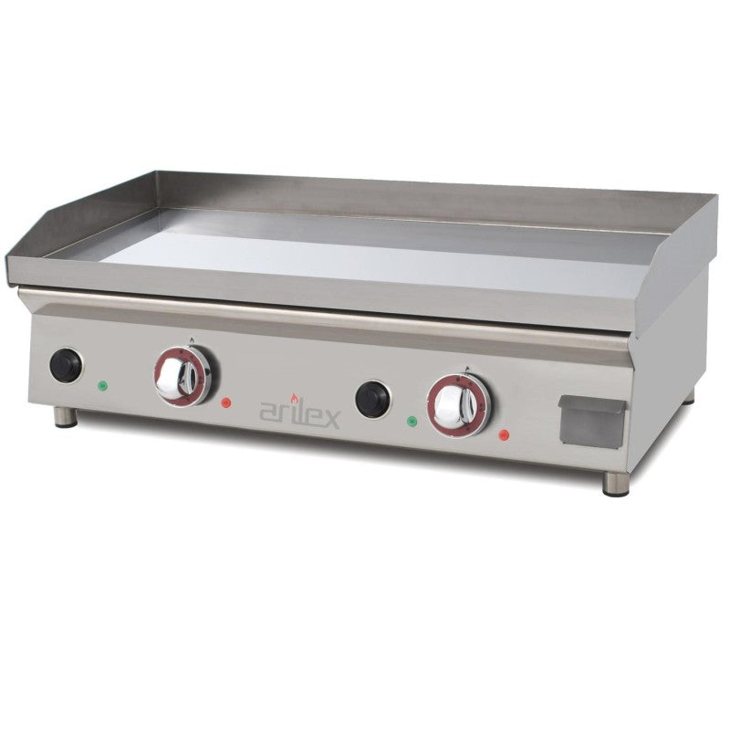 Plancha eléctrica 80 cm ARILEX en acero de 15mm con baño de cromo 80PECN