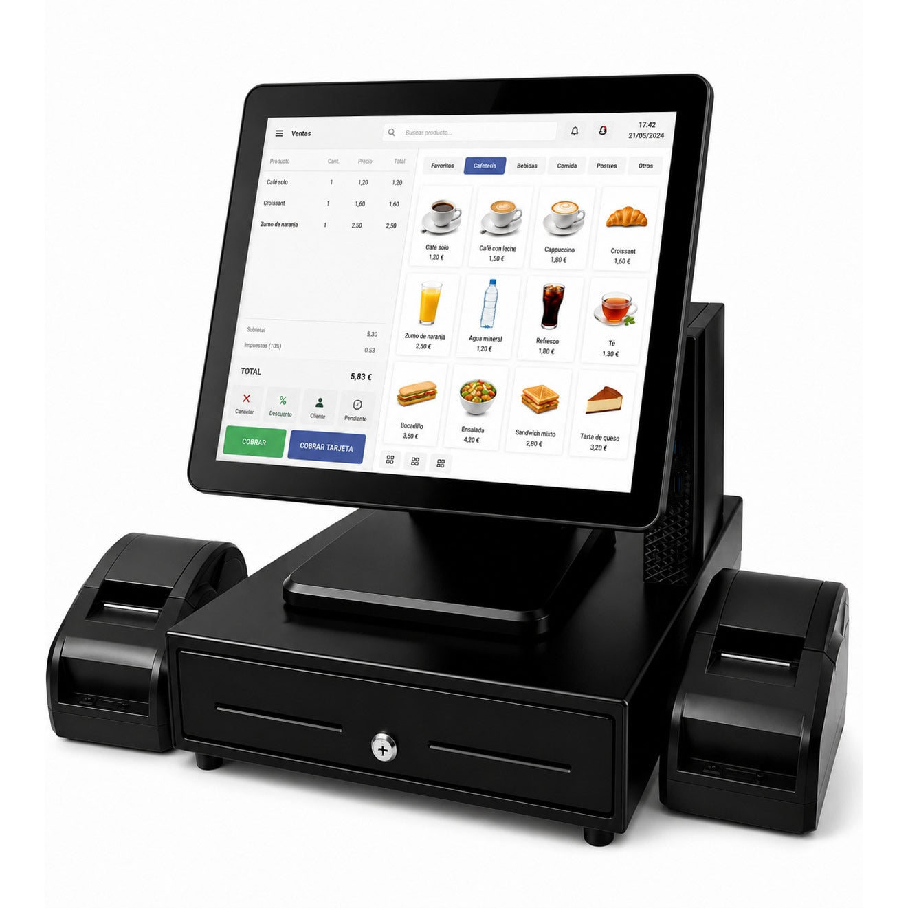 TPV profesional con impresora de cocina para restaurantes y bares