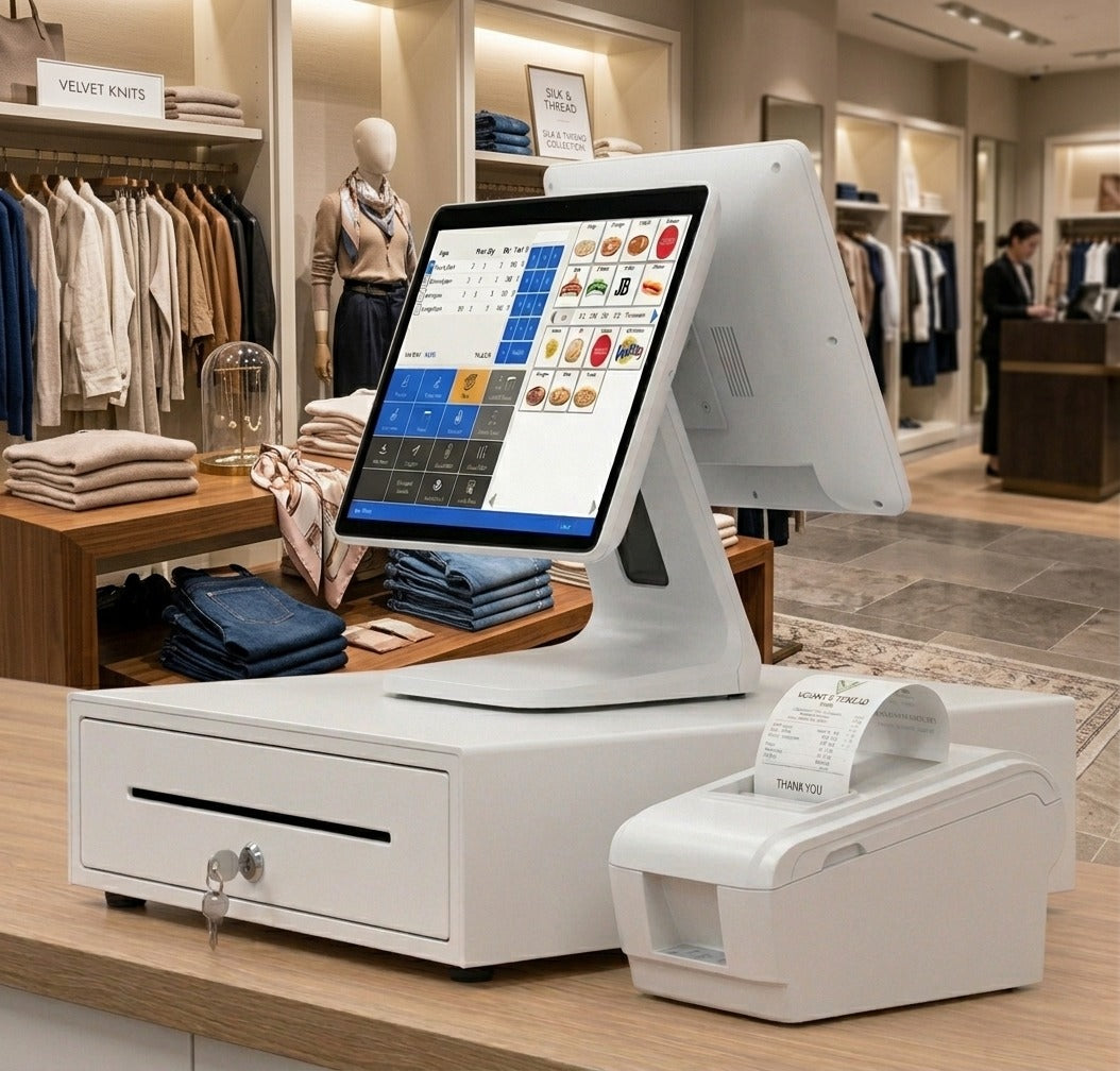 TPV profesional de doble pantalla táctil para comercios y hostelería