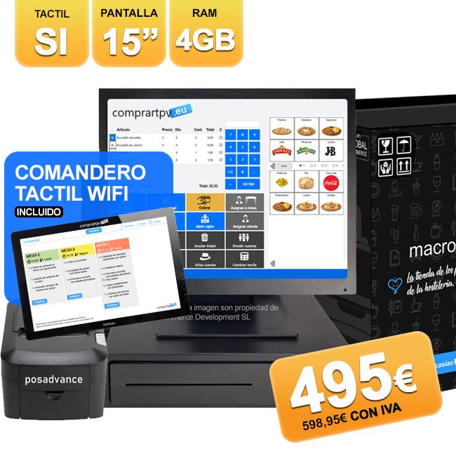 TPV Hostelería Nuevo ahora por tan solo 495€