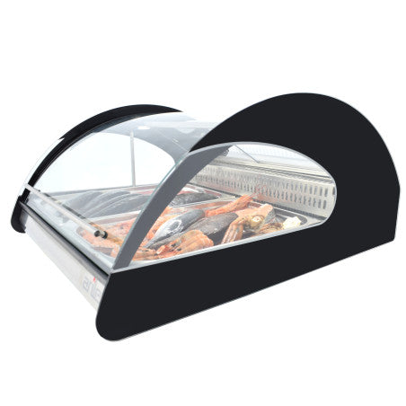 Vitrina Refrigerada Expositora 2 Bandejas GN1/1 Especial Pescados y Mariscos