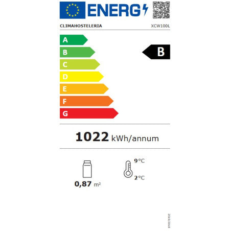 Vitrina Refrigerada Sobremesa 100L Blanco o Negro de 682x450x675h