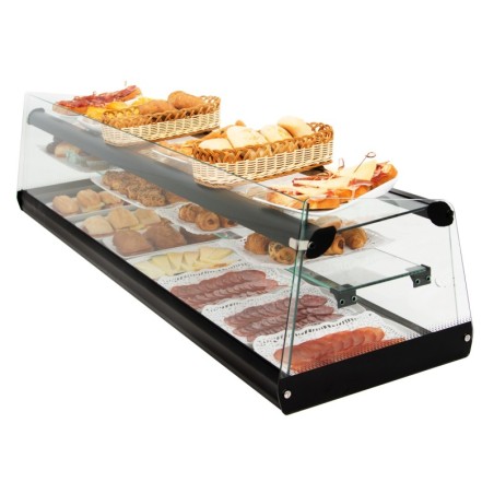 Vitrina expositora neutra ARILEX 1,45m de triple piso