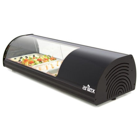 Vitrina refrigerada de tapas ARILEX 4 bandejas GN1/3 negro