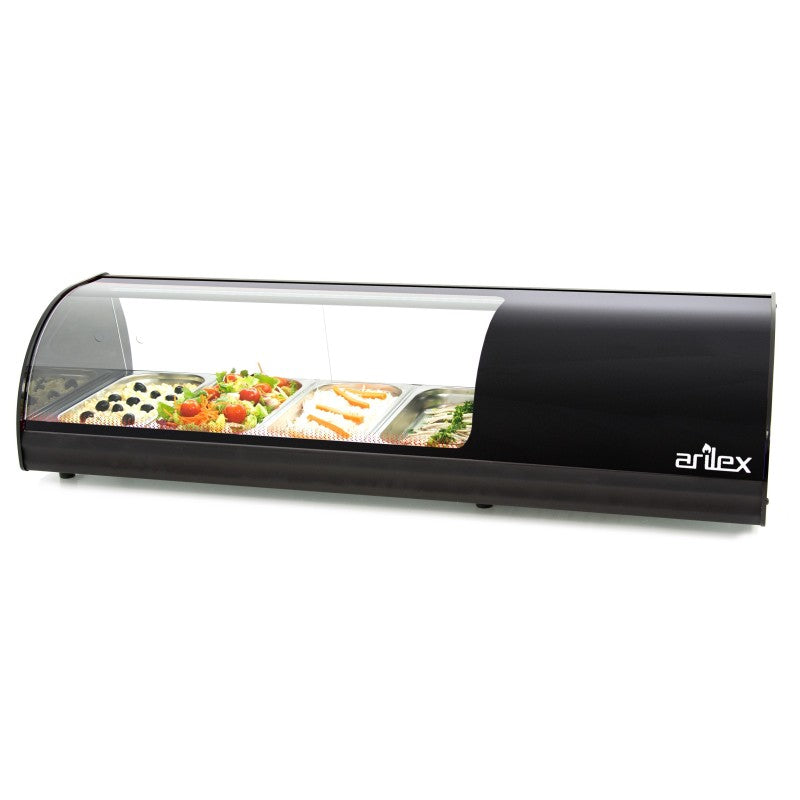 Vitrina refrigerada de tapas ARILEX 4 bandejas GN1/3 negro