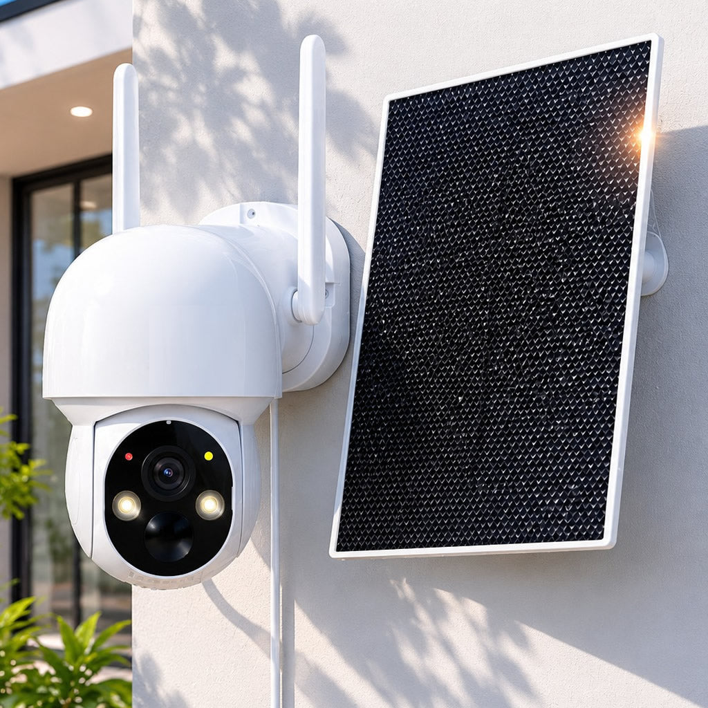 Cámara de seguridad solar - Vigilancia 24 horas sin cables ni facturas de luz