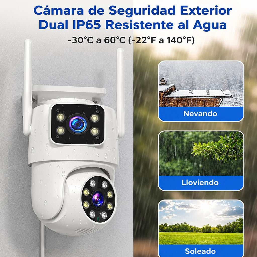 Cámara de seguridad solar para el hogar — Vigila tu casa desde cualquier lugar, sin cables y sin facturas de luz