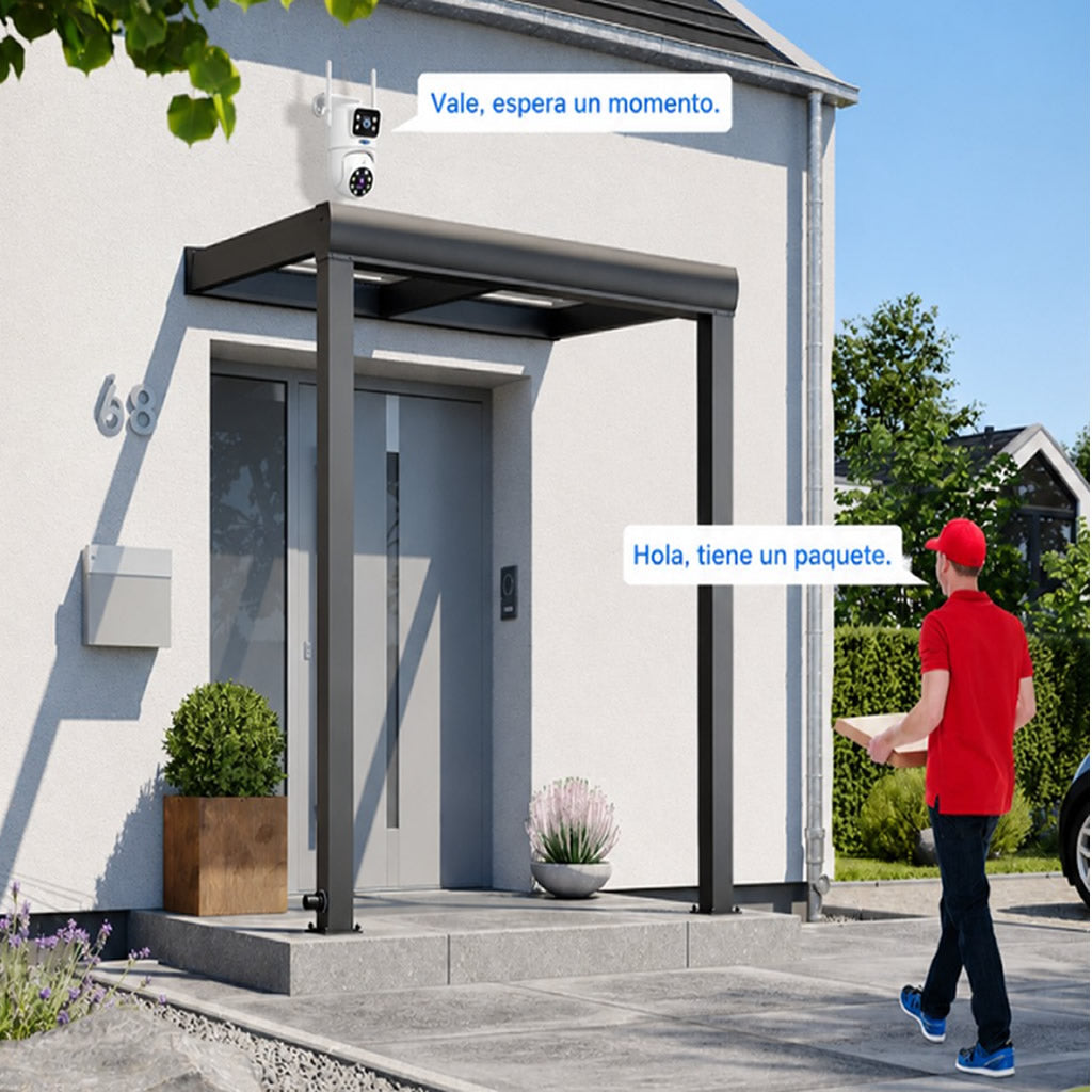 Cámara de seguridad solar para el hogar — Vigila tu casa desde cualquier lugar, sin cables y sin facturas de luz