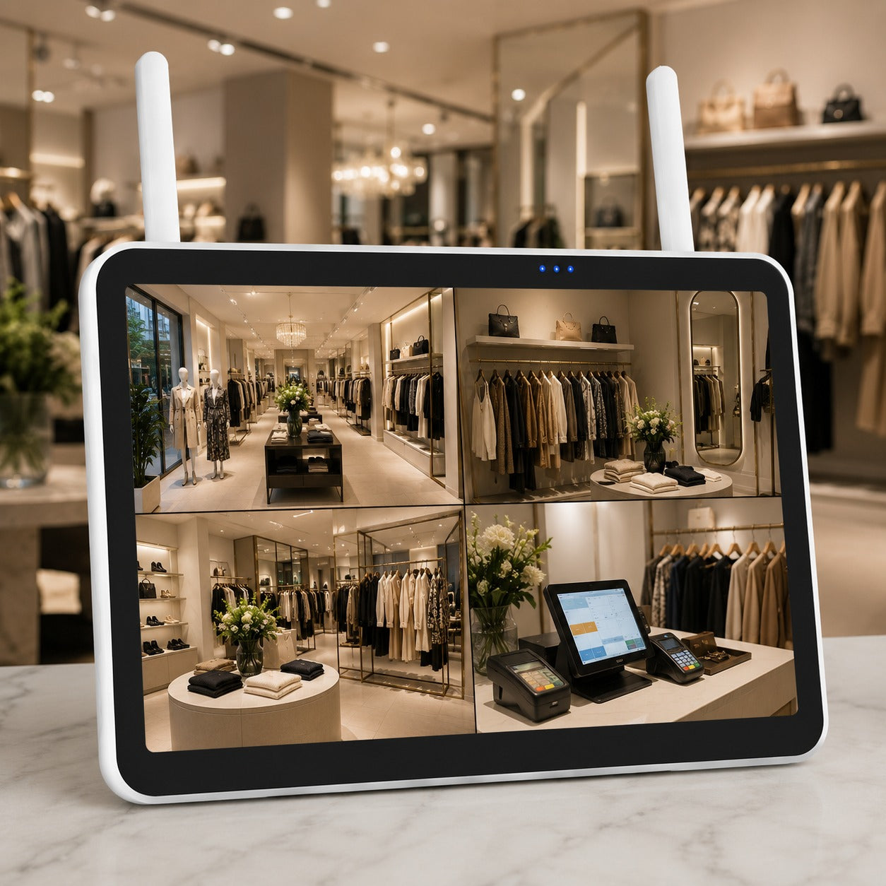 Monitor Grabador NVR WiFi con Pantalla Táctil 10” para Cámaras IP 5MP – Compatible hasta 10 Cámaras